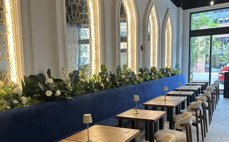 Inside MOTW — comfortable seating designed for connection